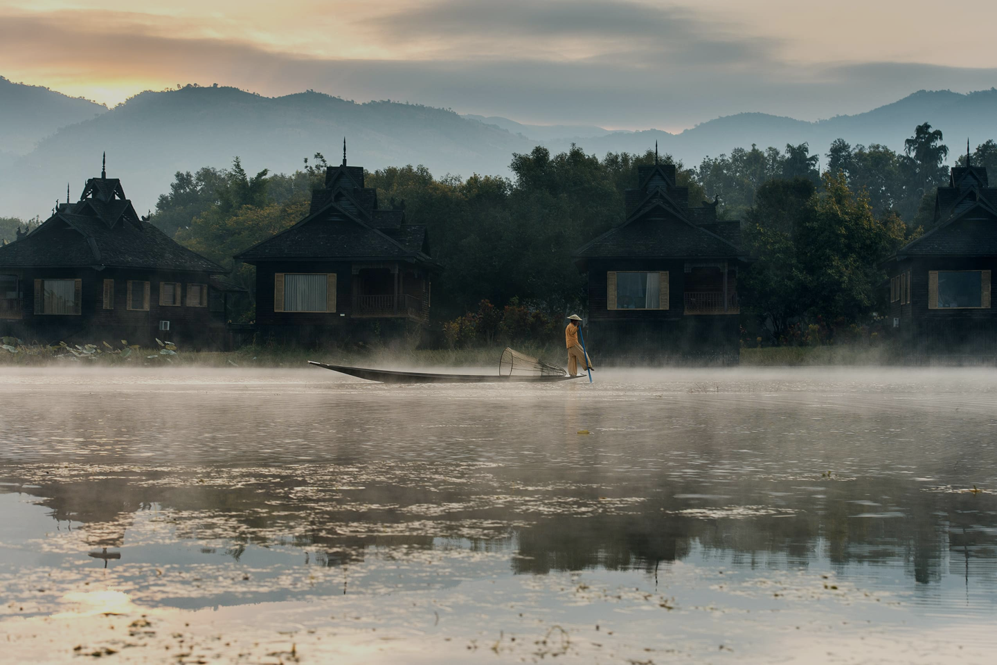 Scenic view of Inle Lake and Shan Culture